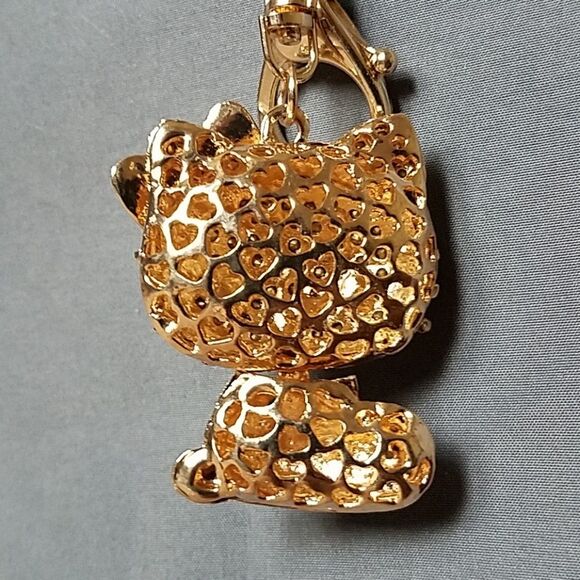 Hello Kitty Blue Bejeweled Swivel Keychain - Picture 2 of 3